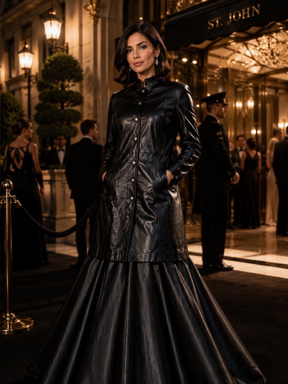 St. John Collection Supple Soft Black Leather Coat – Size 12 - Picture 9 of 9